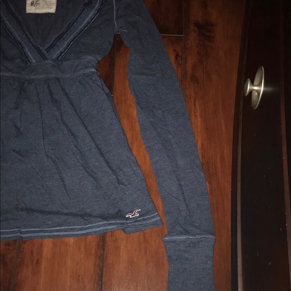 * SOLD * 💙HOLLISTER Y2K VINTAGE BLUE L/S BABYDOLL TOP SIZE S💙 - Picture 3 of 7